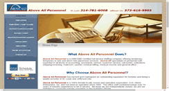 Desktop Screenshot of aboveallpersonnel.com